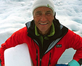 a man with a bucket of ice