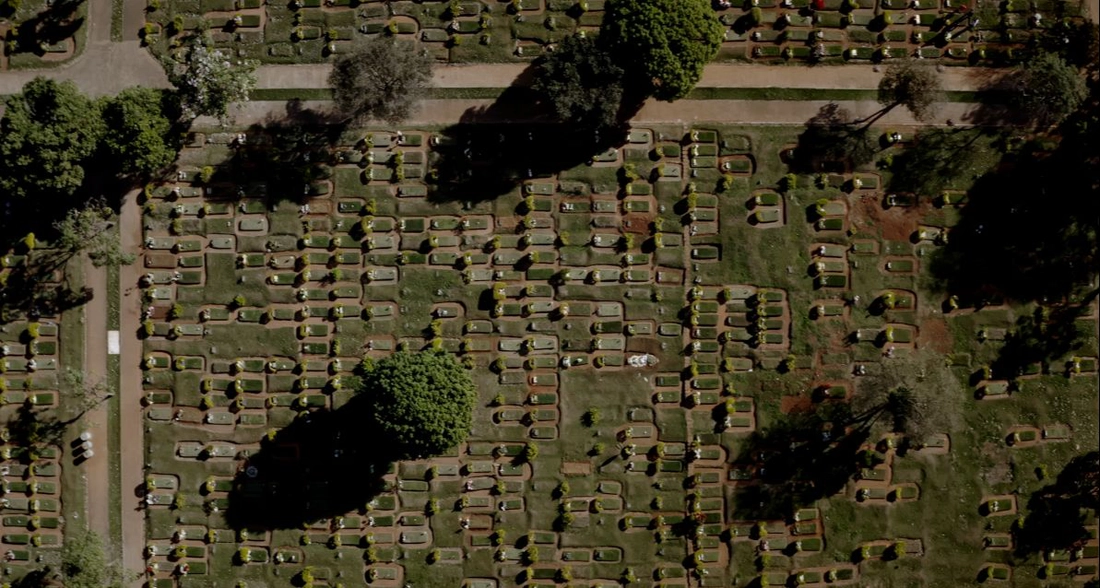 tombs seen from an aerial shot